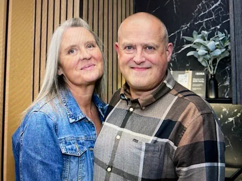 Steve and Elaine together in the Wirral Kitchens & Interiors showroom.